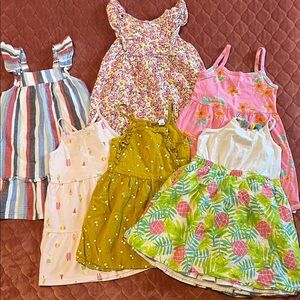 Floral and Striped Kids Dress Set